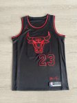 NBA 23 Jordan Chicago Bulls Maillot noir avec signature